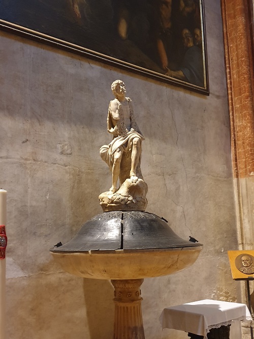 Statua marmorea di S. Giovanni Battista - Cappella Corner
